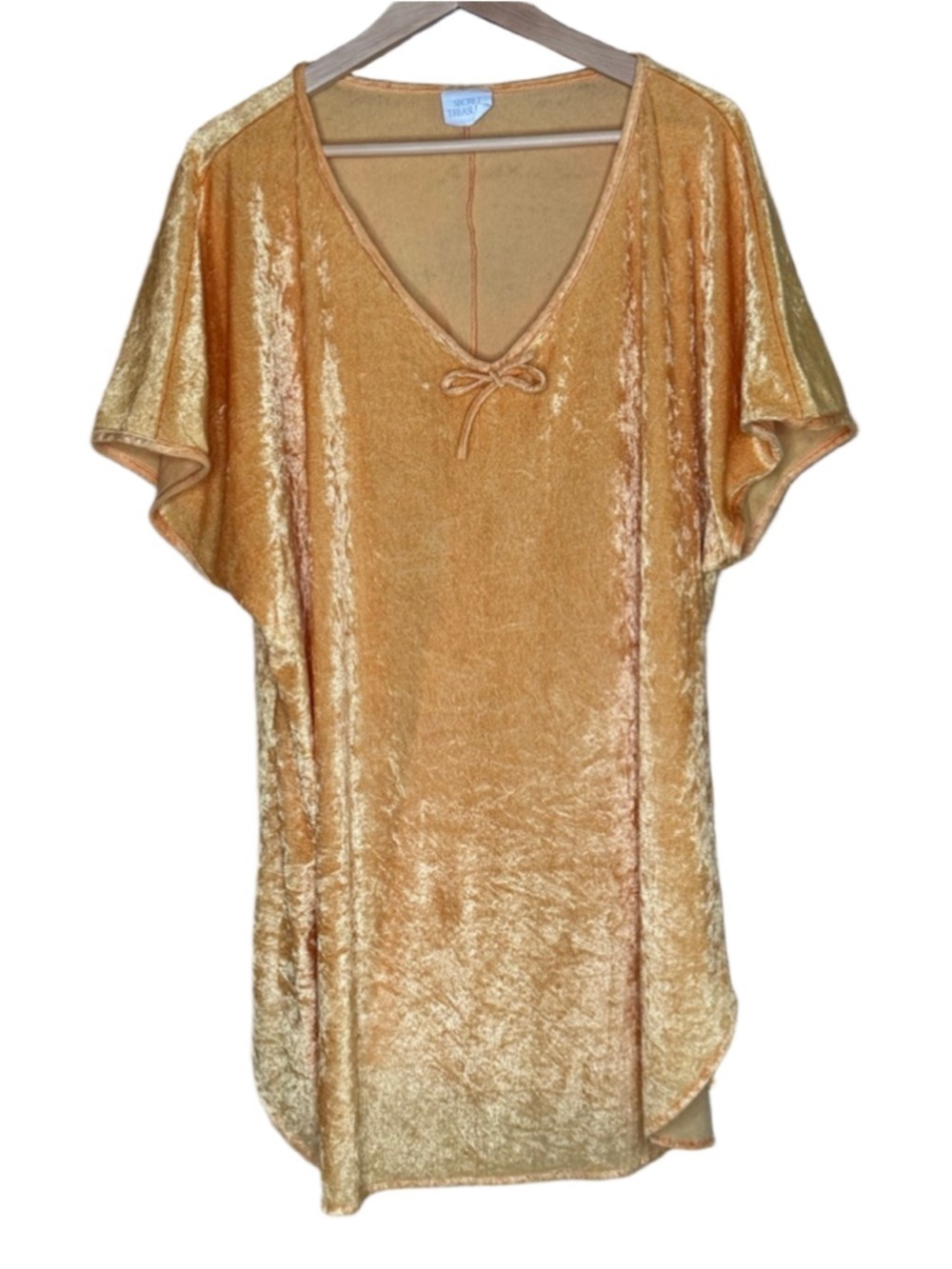 Secret Treasures Velour Short Sleeve V-Neck Sleep Shirt Nightgown Plus size 3X